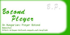 botond pleyer business card